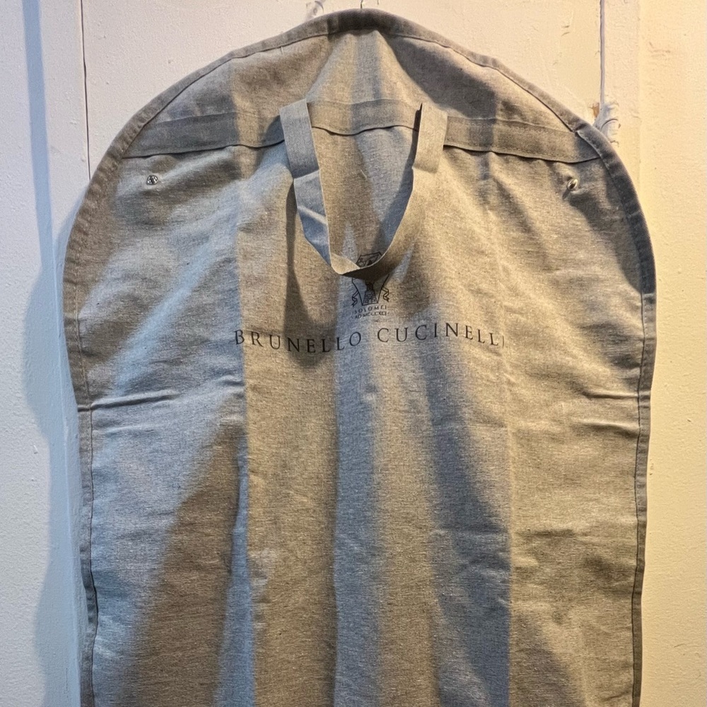 BRUNELLO CUCINELLI Garment Bag Cover Travel Beauty Case 100% Cotton New
